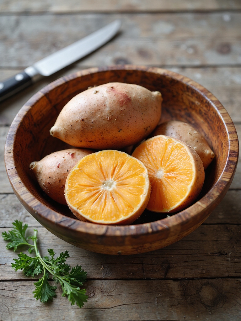 firm medium orange sweet potatoes