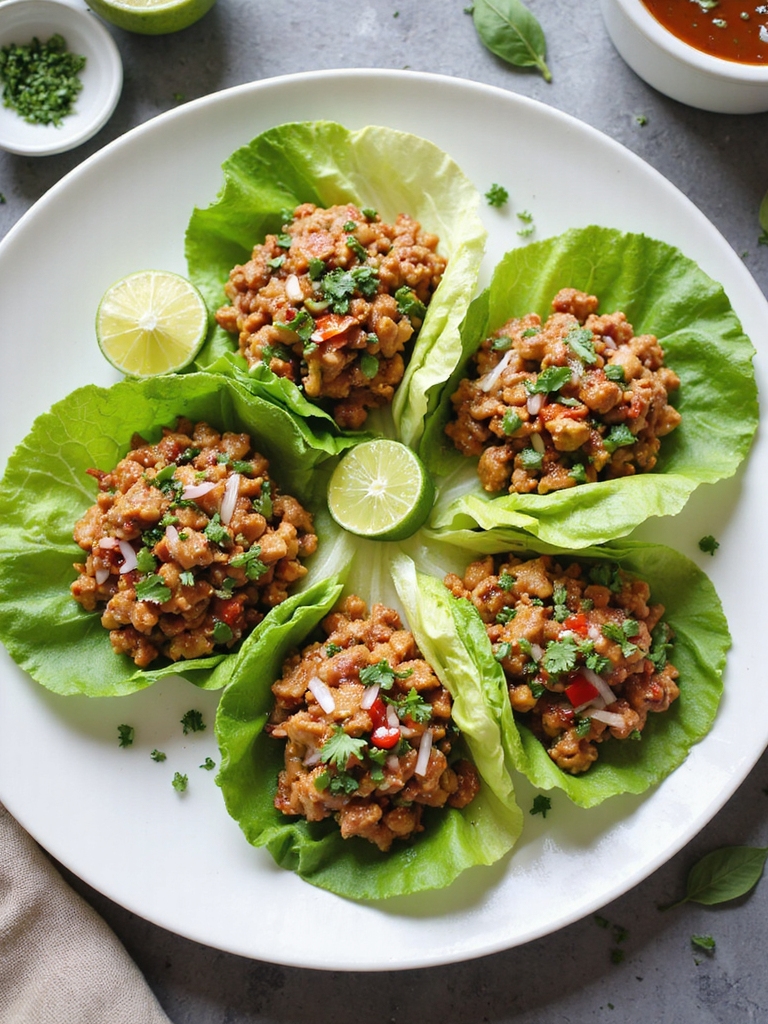 fragrant thai basil pork wraps