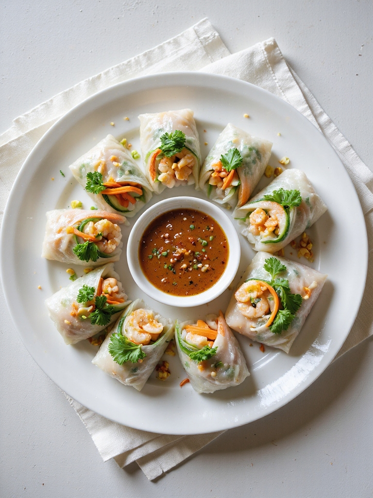 fresh vietnamese rice rolls
