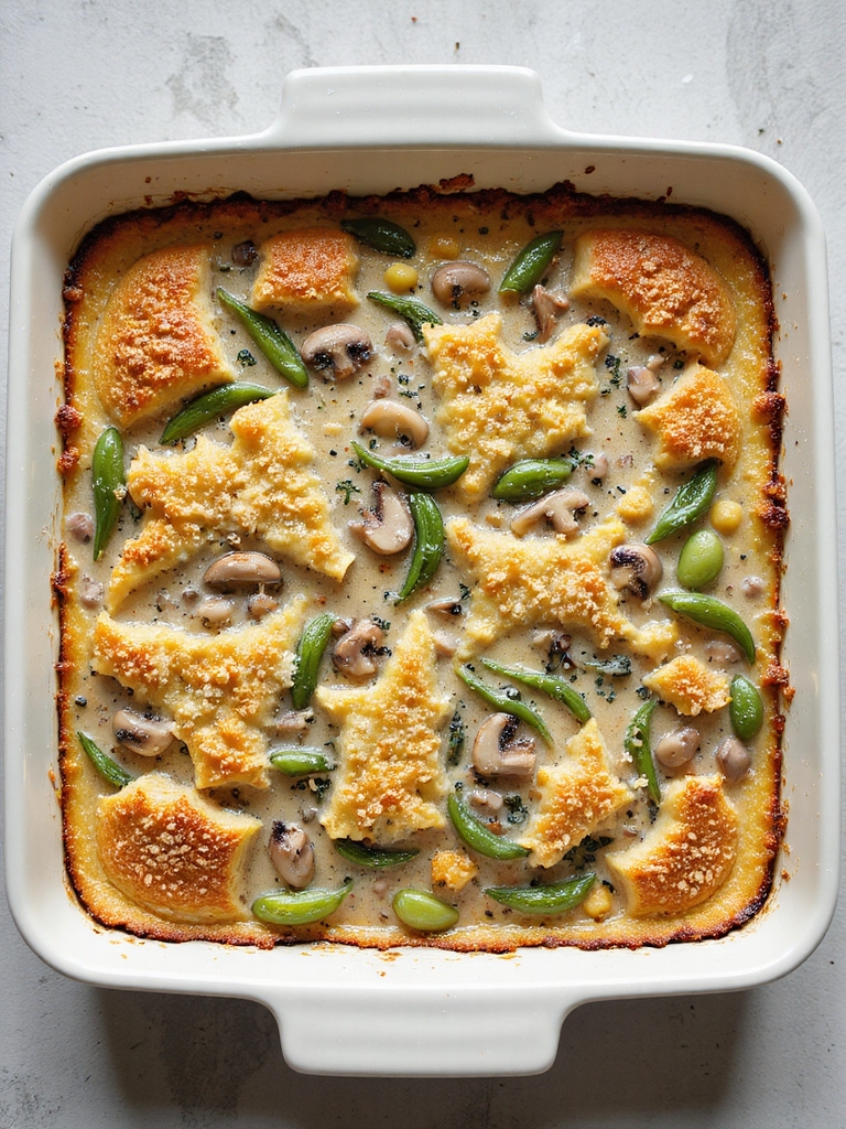 from scratch creamy mushroom casserole