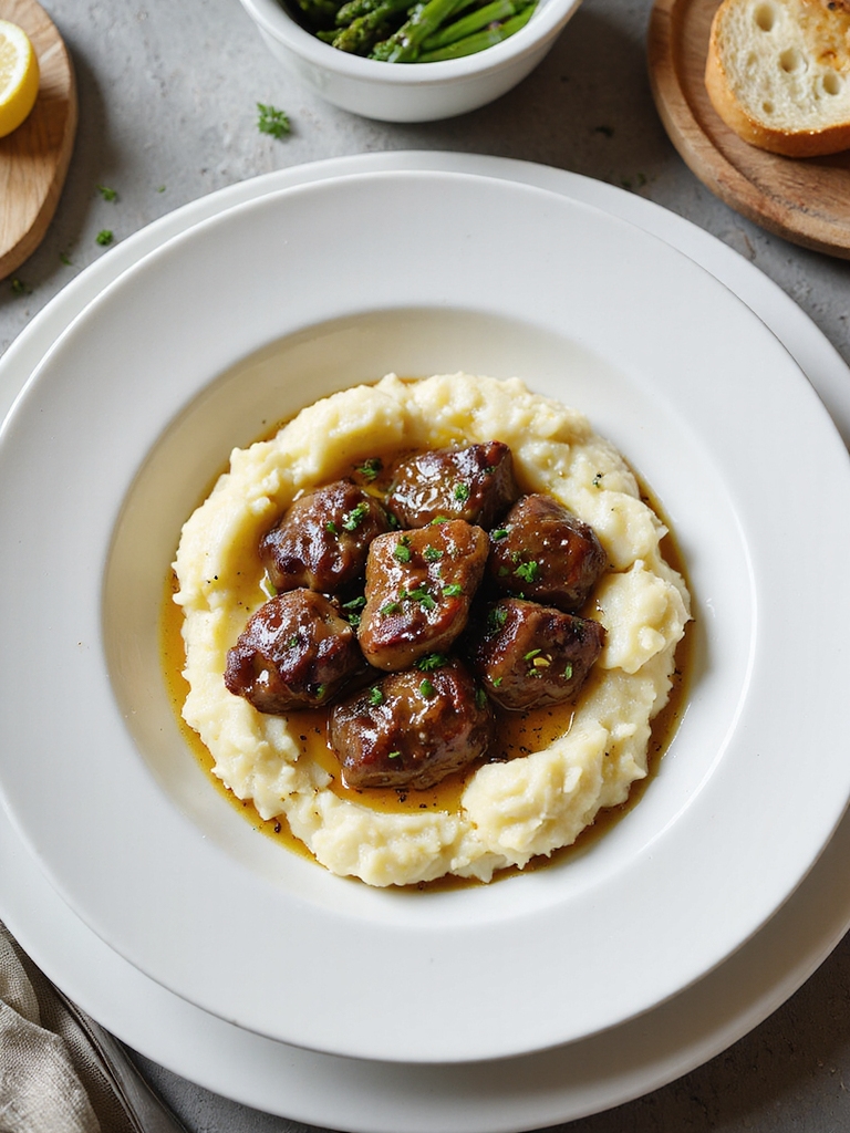 garlic butter crockpot steak bites