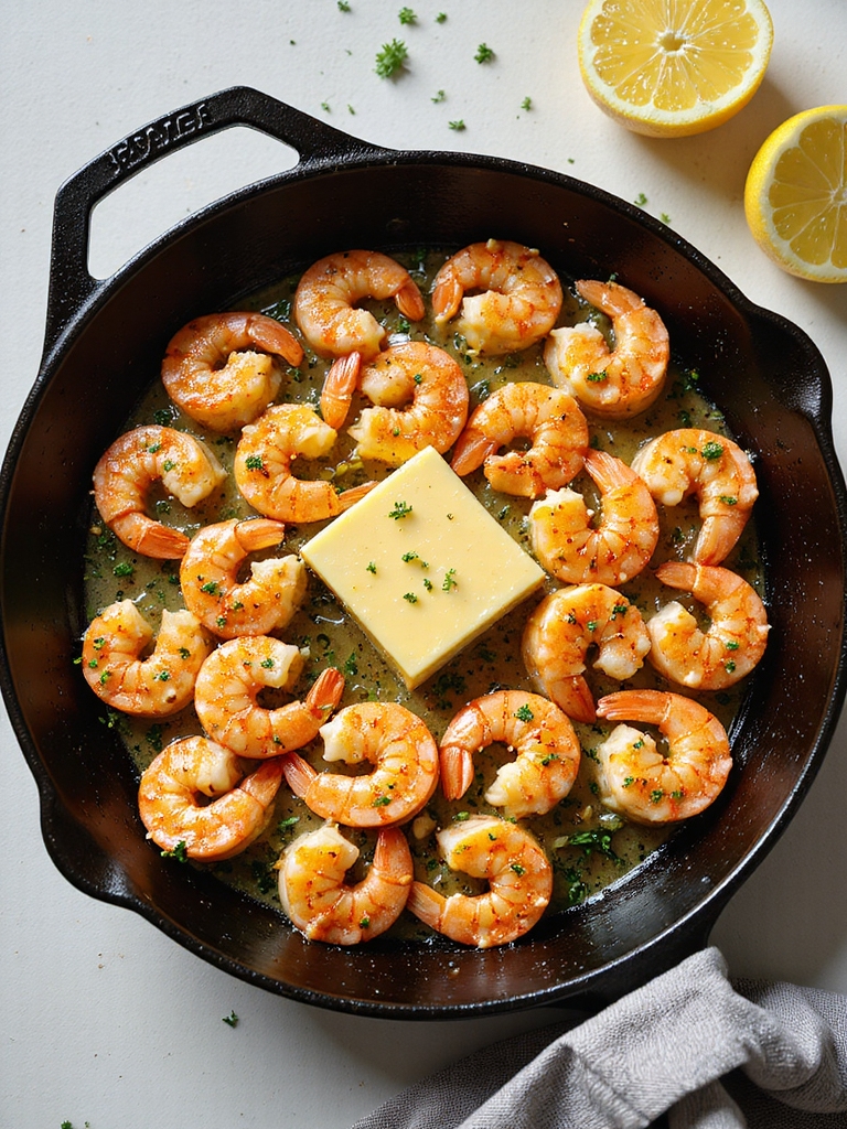 garlic butter lemon parsley shrimp