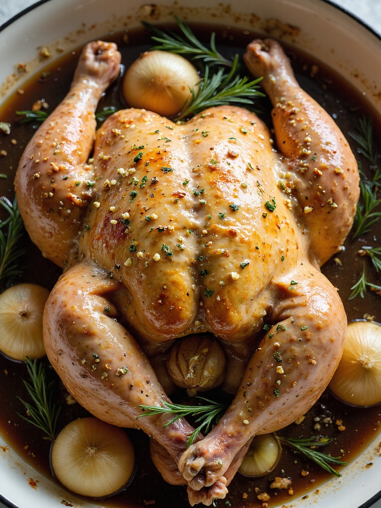 garlic rosemary dry brined turkey