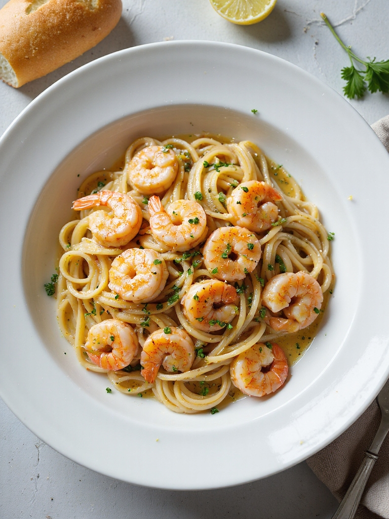 garlicky lemon butter shrimp