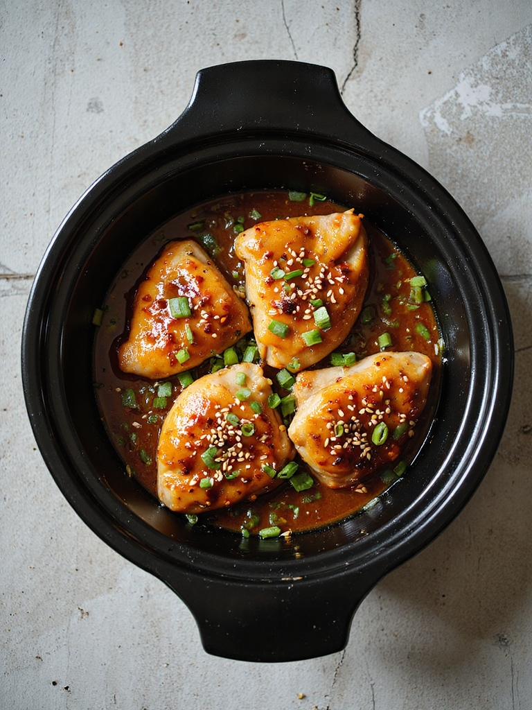 glossy honey garlic crockpot glaze