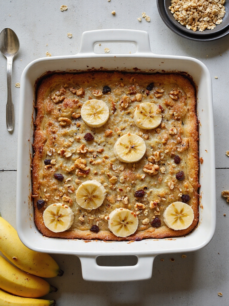 gluten free oat banana casserole