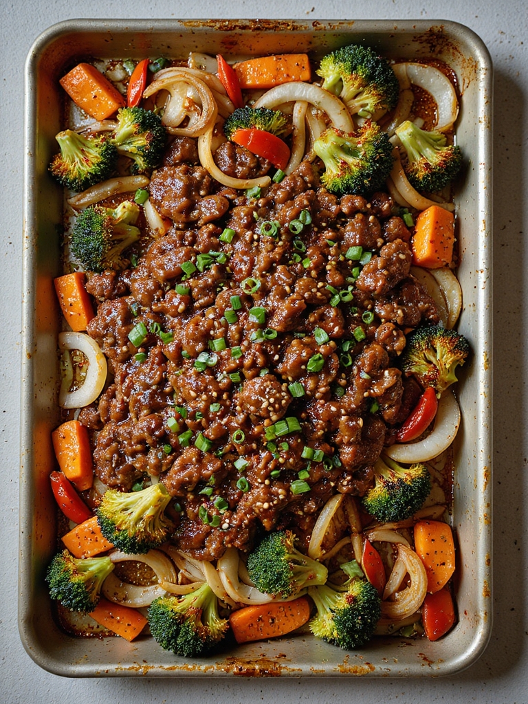 gochujang sheet pan beef