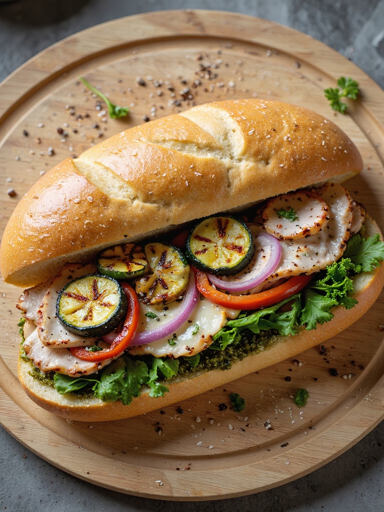 grilled turkey pesto ciabatta
