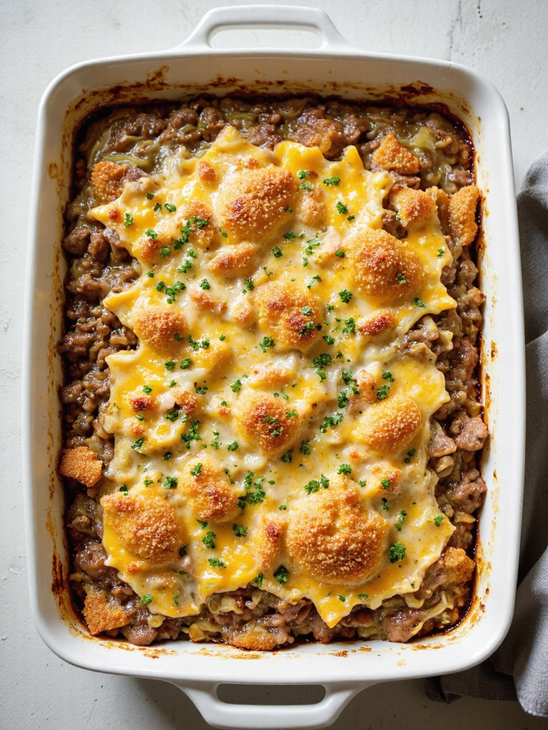 ground beef cabbage casserole bake