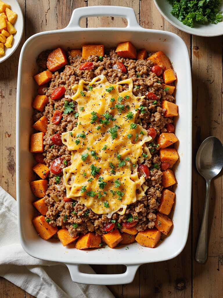 ground turkey sweet potato casserole