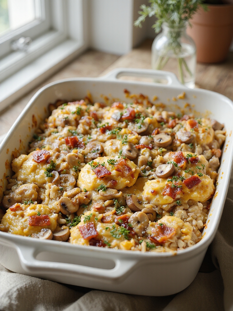 hearty chicken wild rice casserole