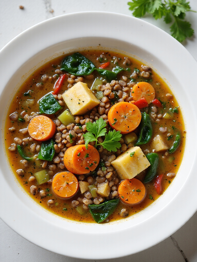 hearty crockpot lentil vegetable soup