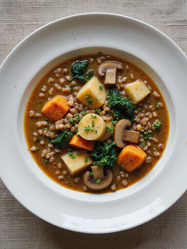 hearty guinness barley vegetable stew