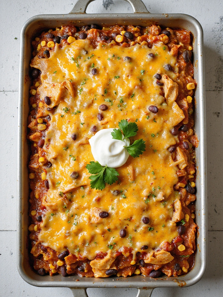 hearty make ahead enchilada casserole