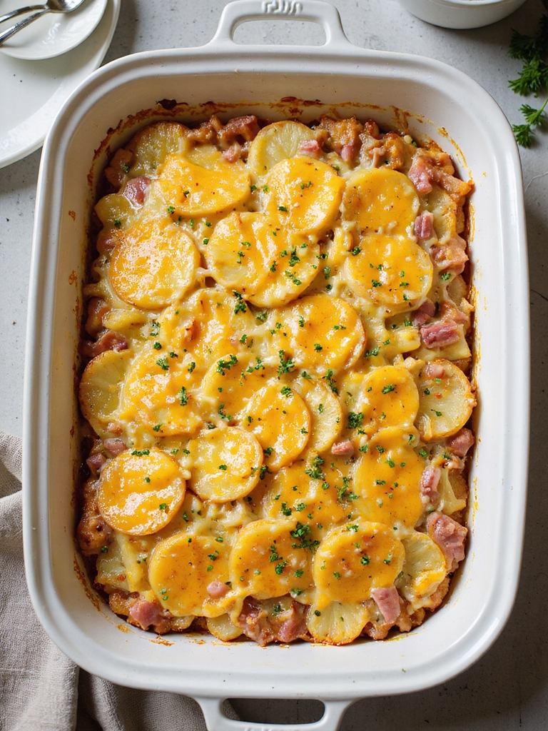 hearty make ahead ham casserole