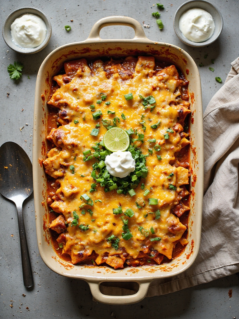 hearty mexican style enchilada casserole