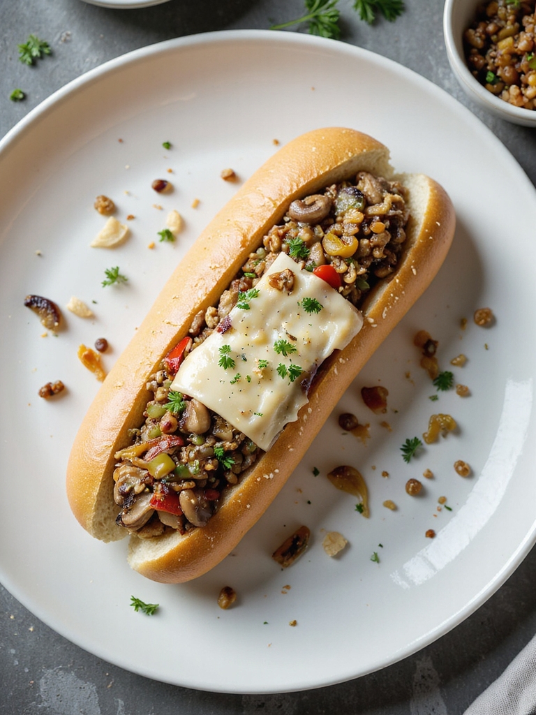 hearty plant based crockpot philly