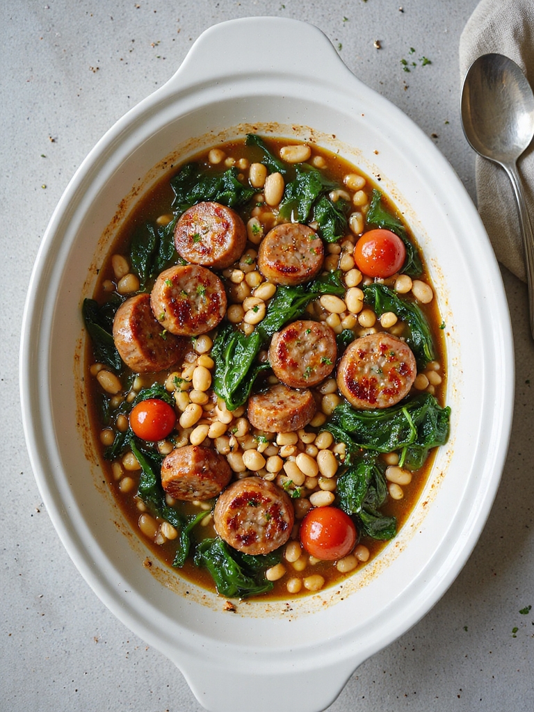 hearty slow cooker sausage casserole