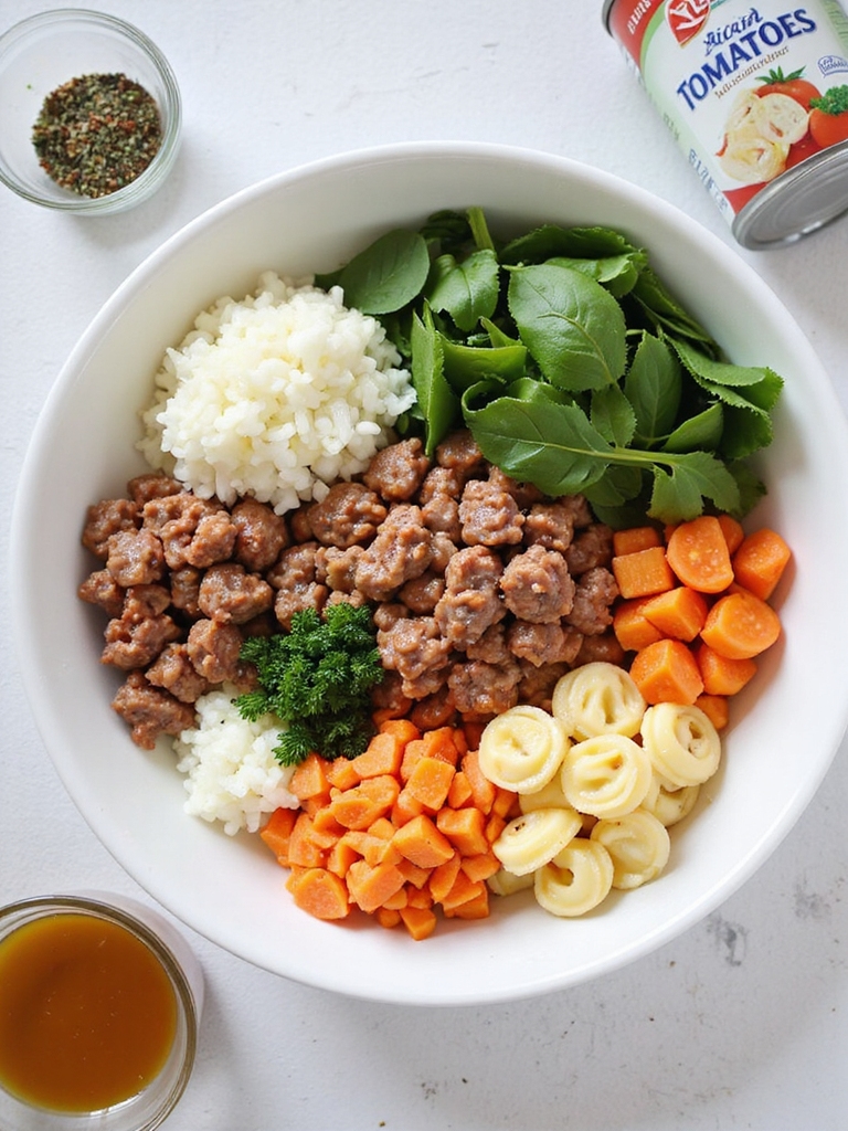 hearty slow simmered sausage tortellini
