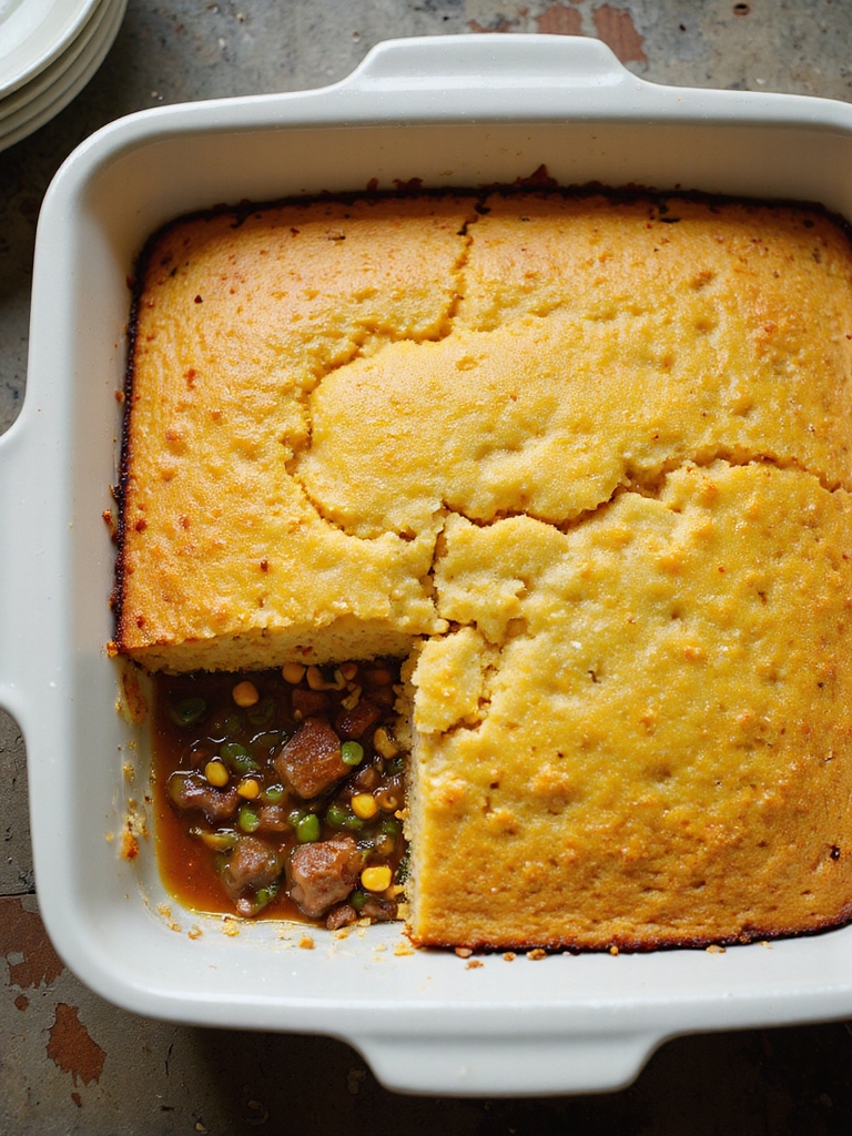 hearty texas style cornbread casserole