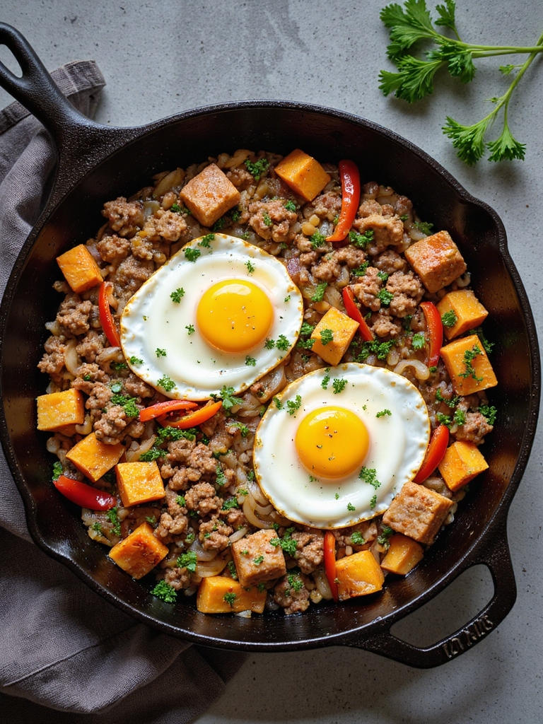 hearty turkey sweet potato hash