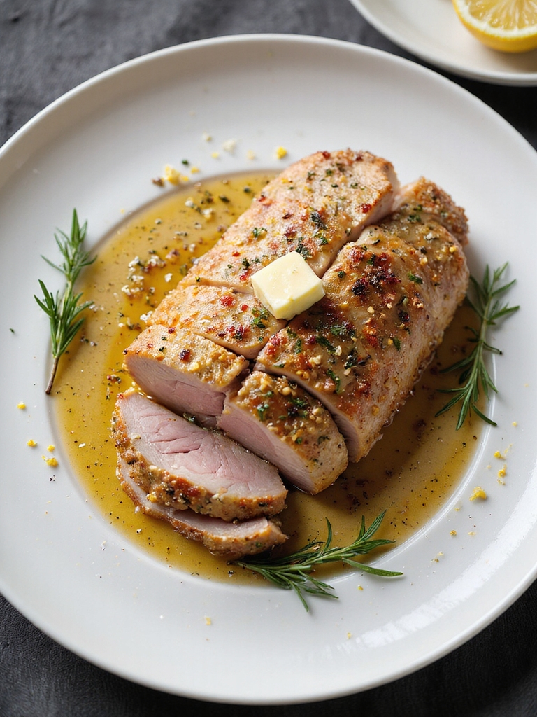 herb garlic seared roasted tenderloin