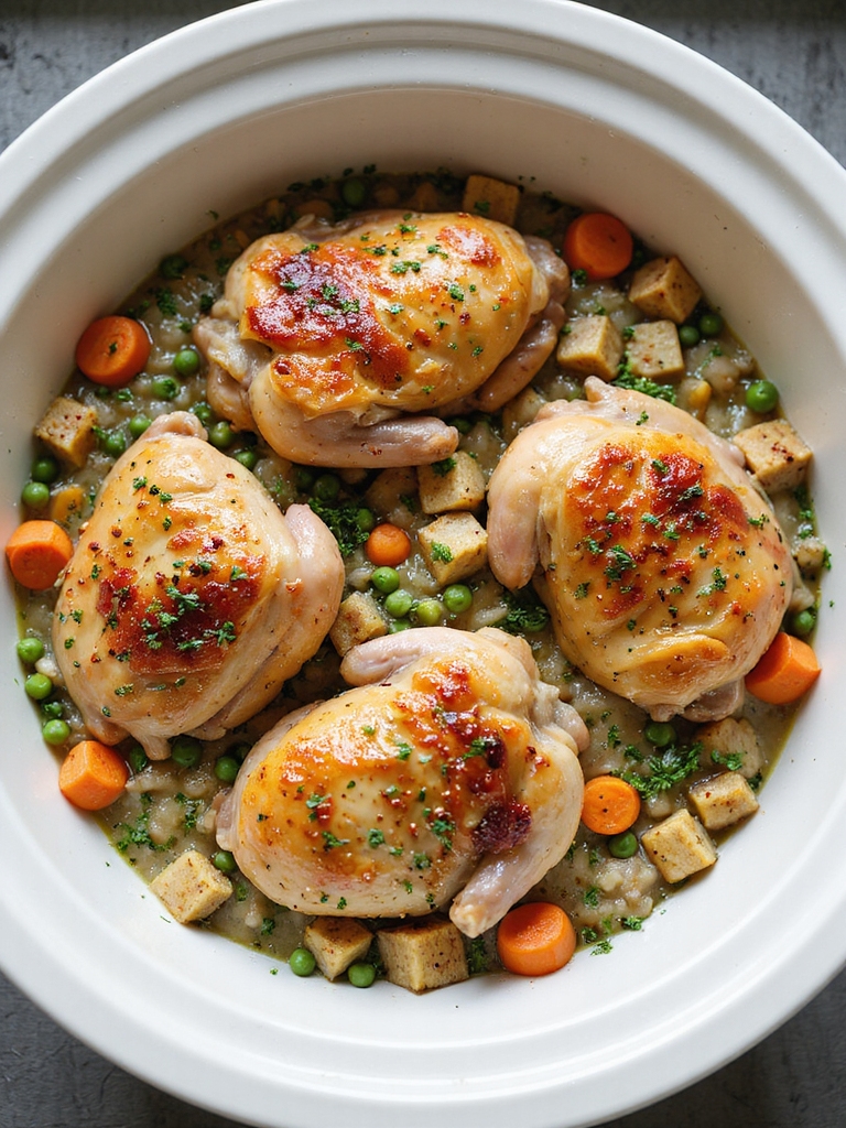 herb scented chicken with stuffing