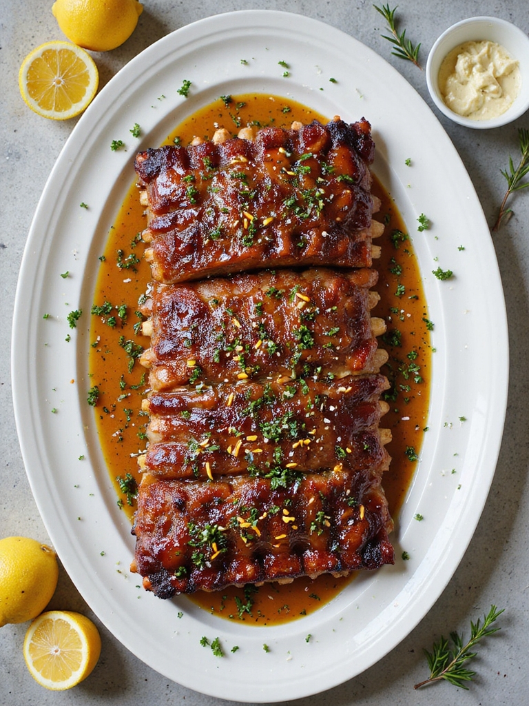 herbed citrus compound butter ribs