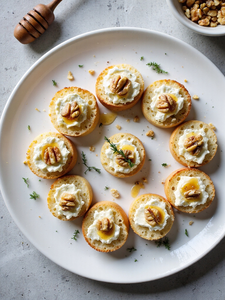 herbed goat cheese crostini
