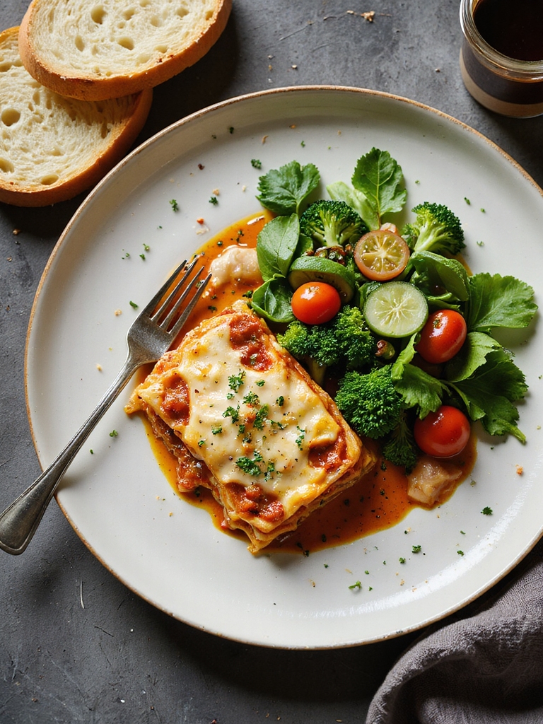 herby tomato turkey lasagna