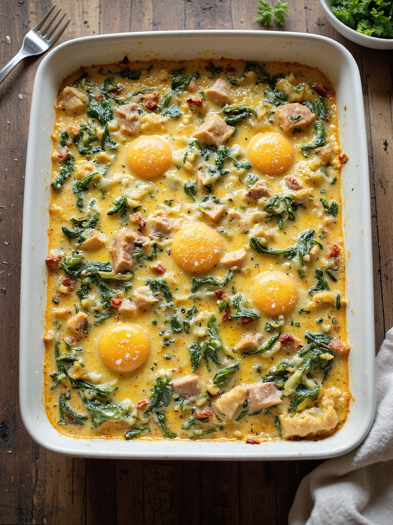 high protein make ahead egg casserole