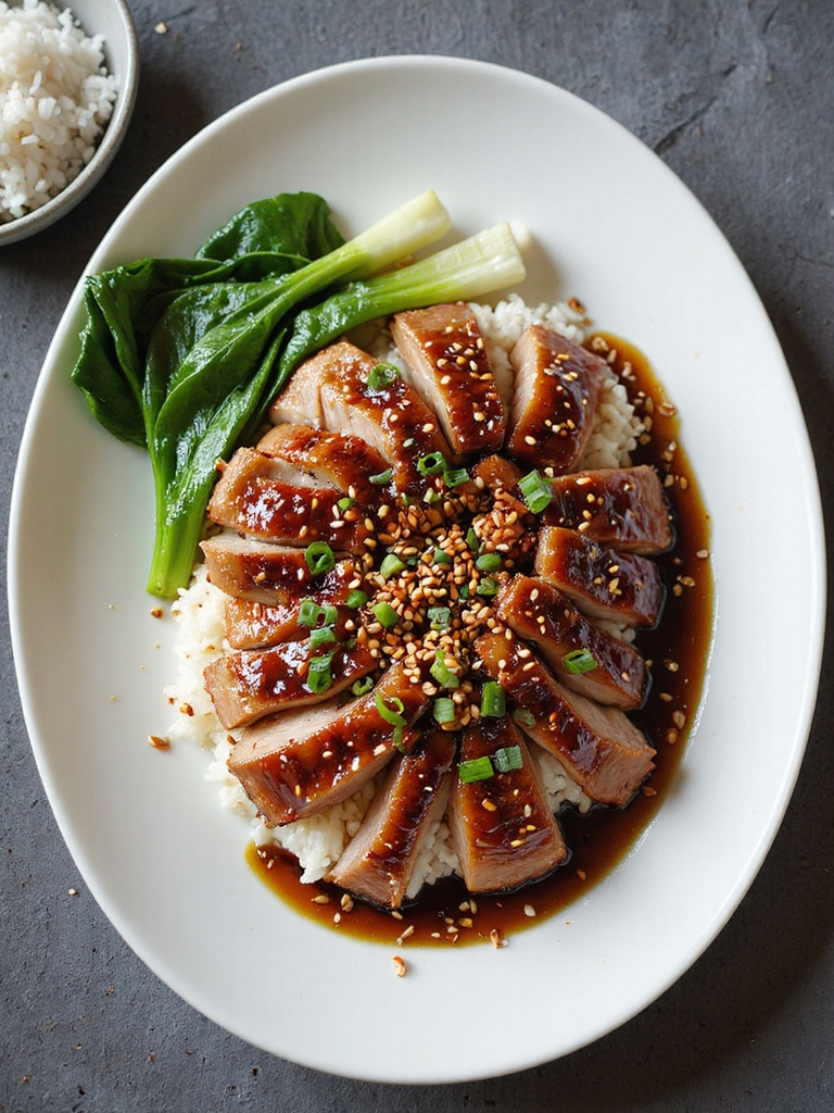 hoisin glazed ginger pork