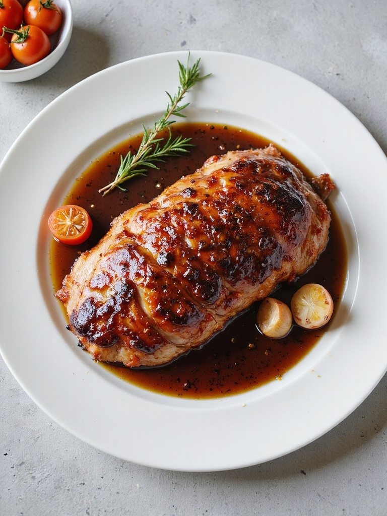 honey balsamic glazed pork loin