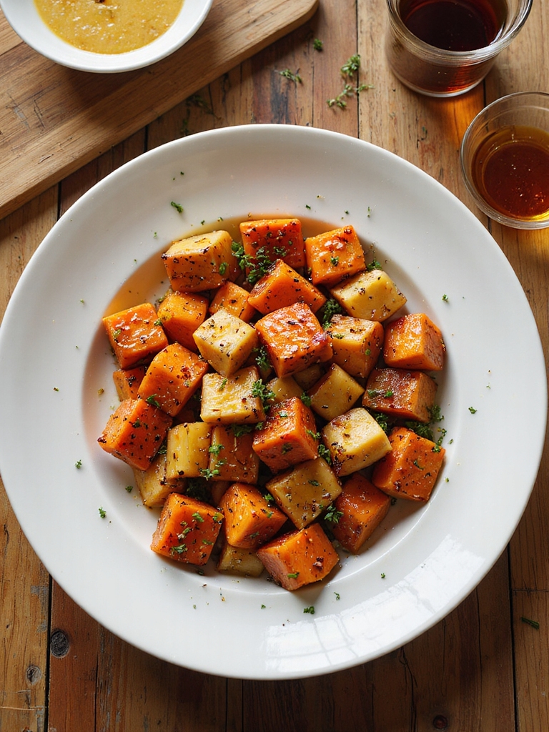 honey balsamic roasted root vegetables