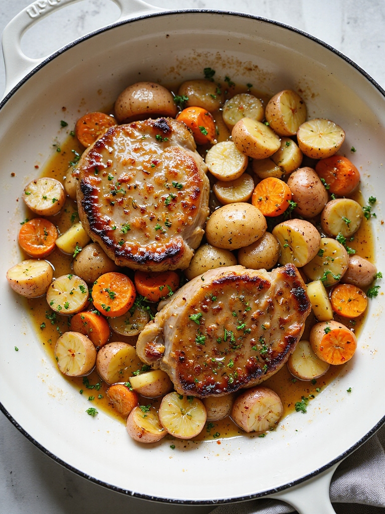 honey garlic glazed pork chops