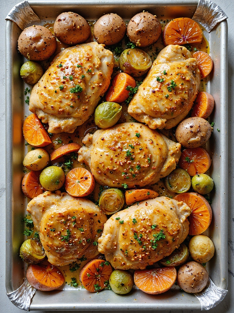 honey mustard roasted chicken dinner