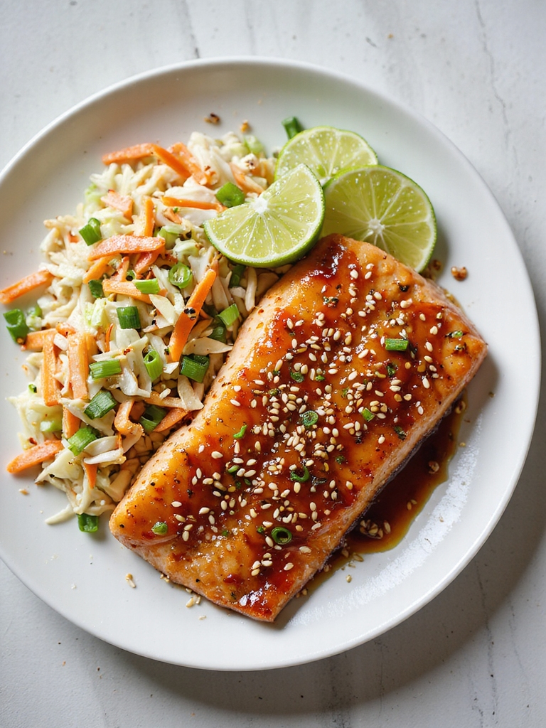 honey sriracha glazed salmon