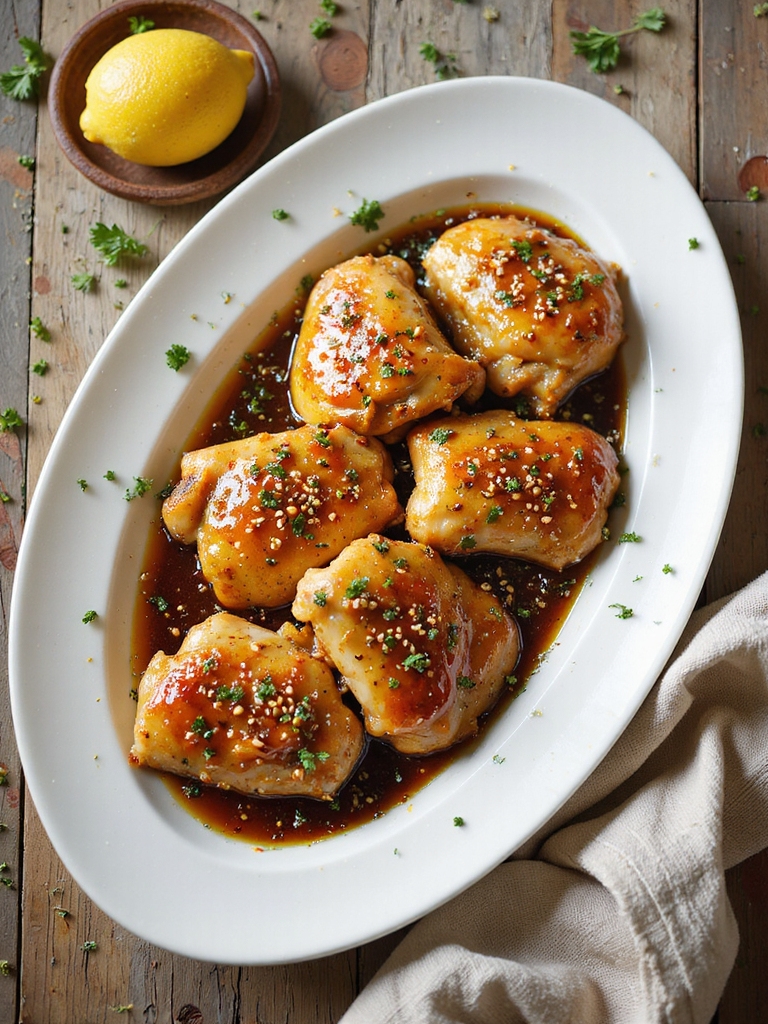juicy caramelized honey mustard chicken