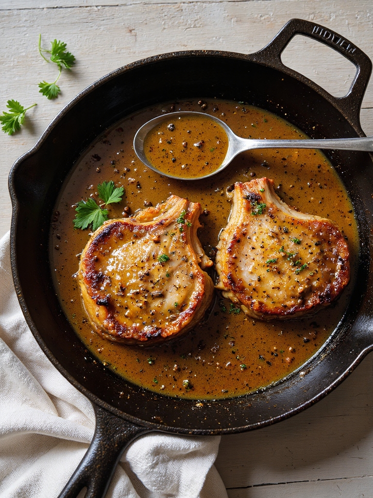 juicy pan fried pork chops