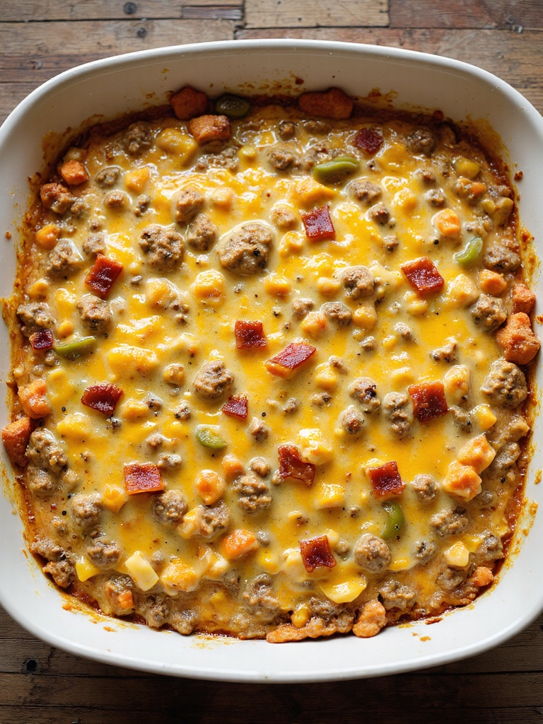 kid friendly low carb cheeseburger casserole