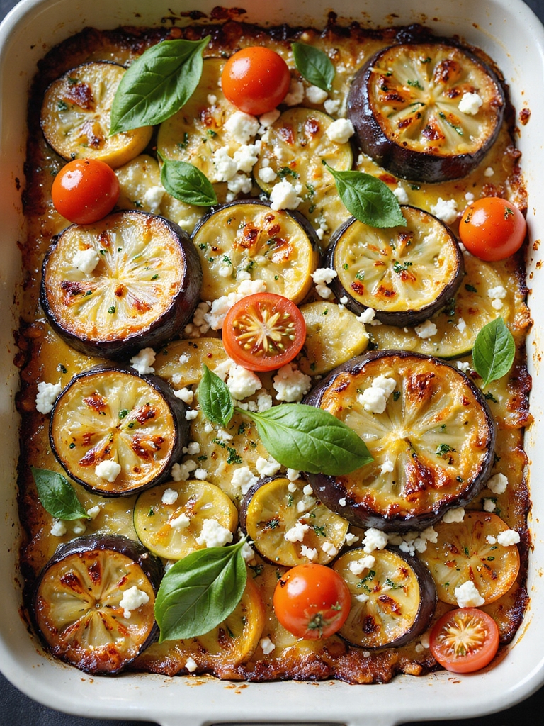 layered mediterranean zucchini casserole