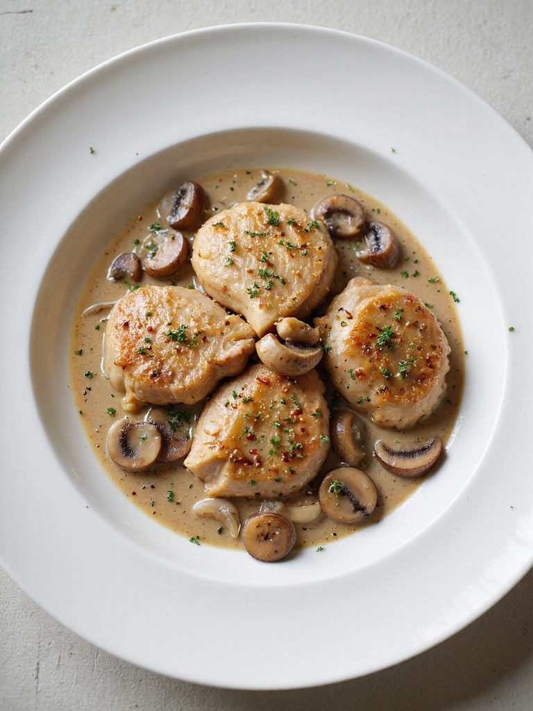 layered savory pan seared pork