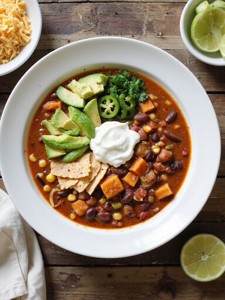 layered vegetable forward crockpot chili