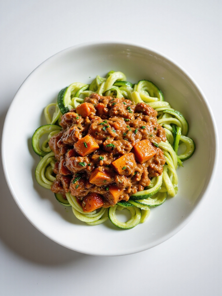 lean turkey bolognese zucchini noodles