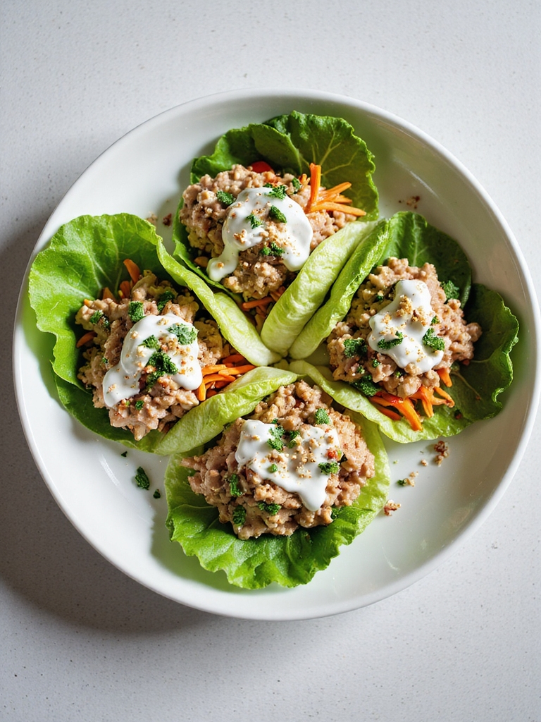 lean turkey spinach lettuce wraps