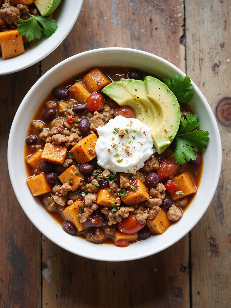 lean turkey sweet potato chili