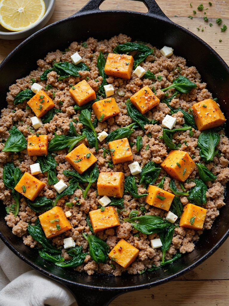 lean turkey sweet potato skillet