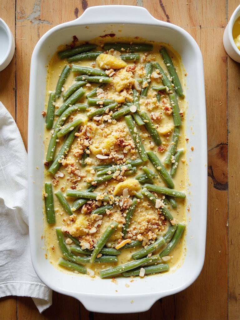 lemon dijon green bean casserole