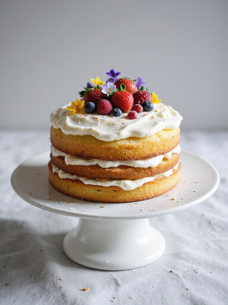 lemon elderflower mascarpone berry