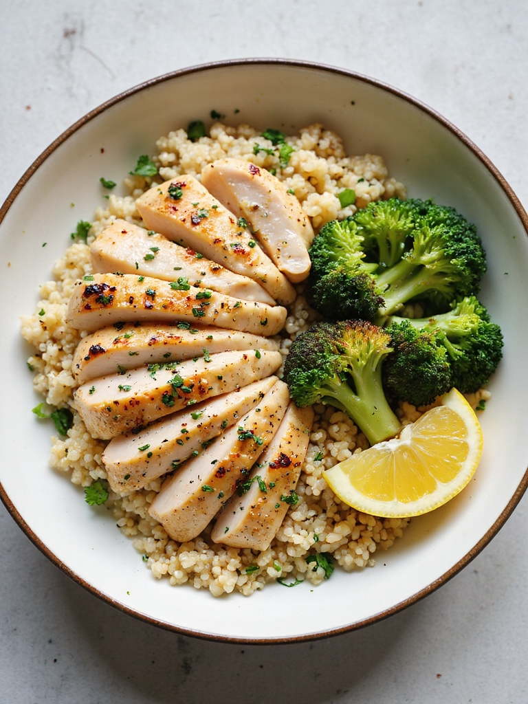 lemon herb grilled chicken quinoa